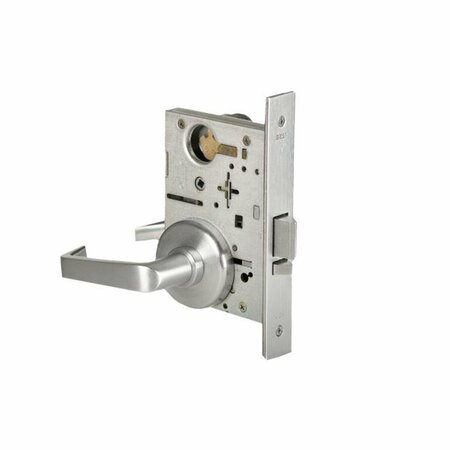 OPCIONES Right Hand Mortise Lock 7 Pin Storeroom 15 Lever with H Rose, Satin Chrome OP2667355